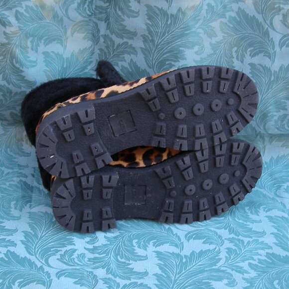 🤎🖤 J. Crew size 8-8.5 Nordic Boots in Leopard Calf Hair - Picture 7 of 12